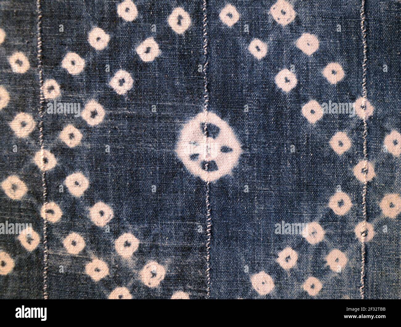 Indigo, tie dyed textile from West Africa Stock Photo