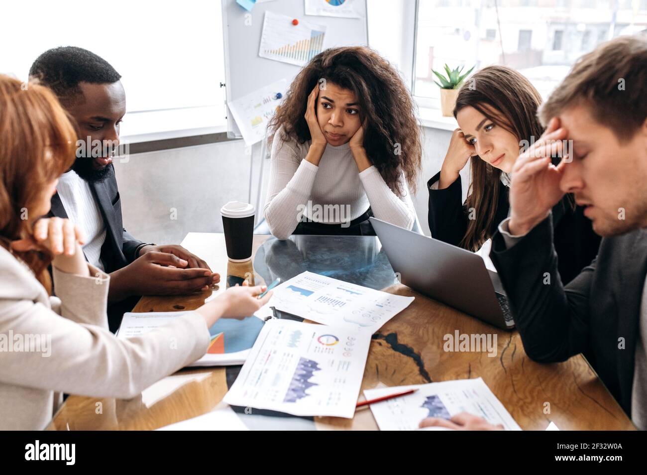 Team Leader Is Tired Of Newlyweds Tired business team conference hi-res stock photography and images - Alamy
