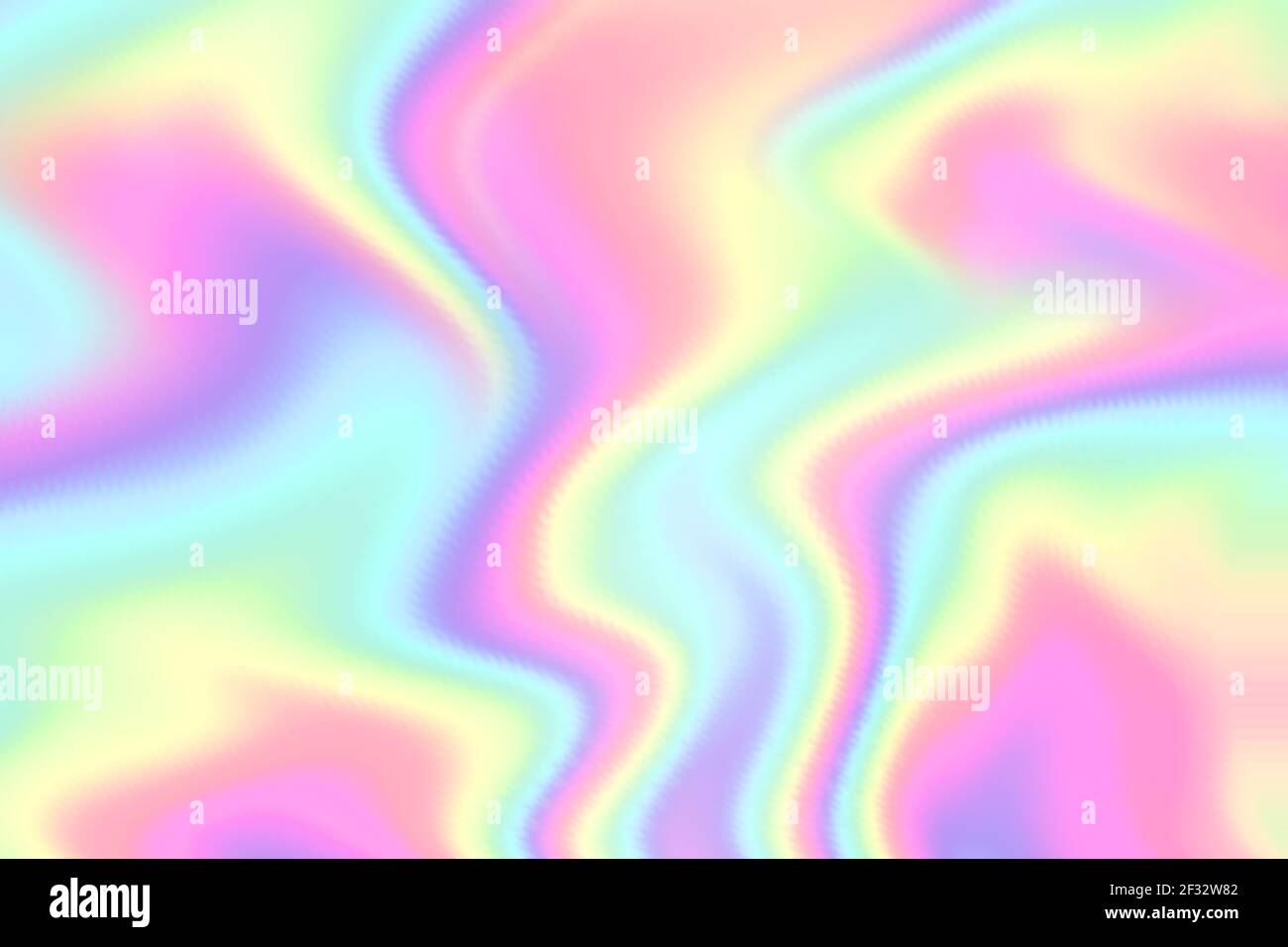 Abstract rainbow background in glitch style. Colorful texture in tie dye style. Holographic foil texture. Stock Photo
