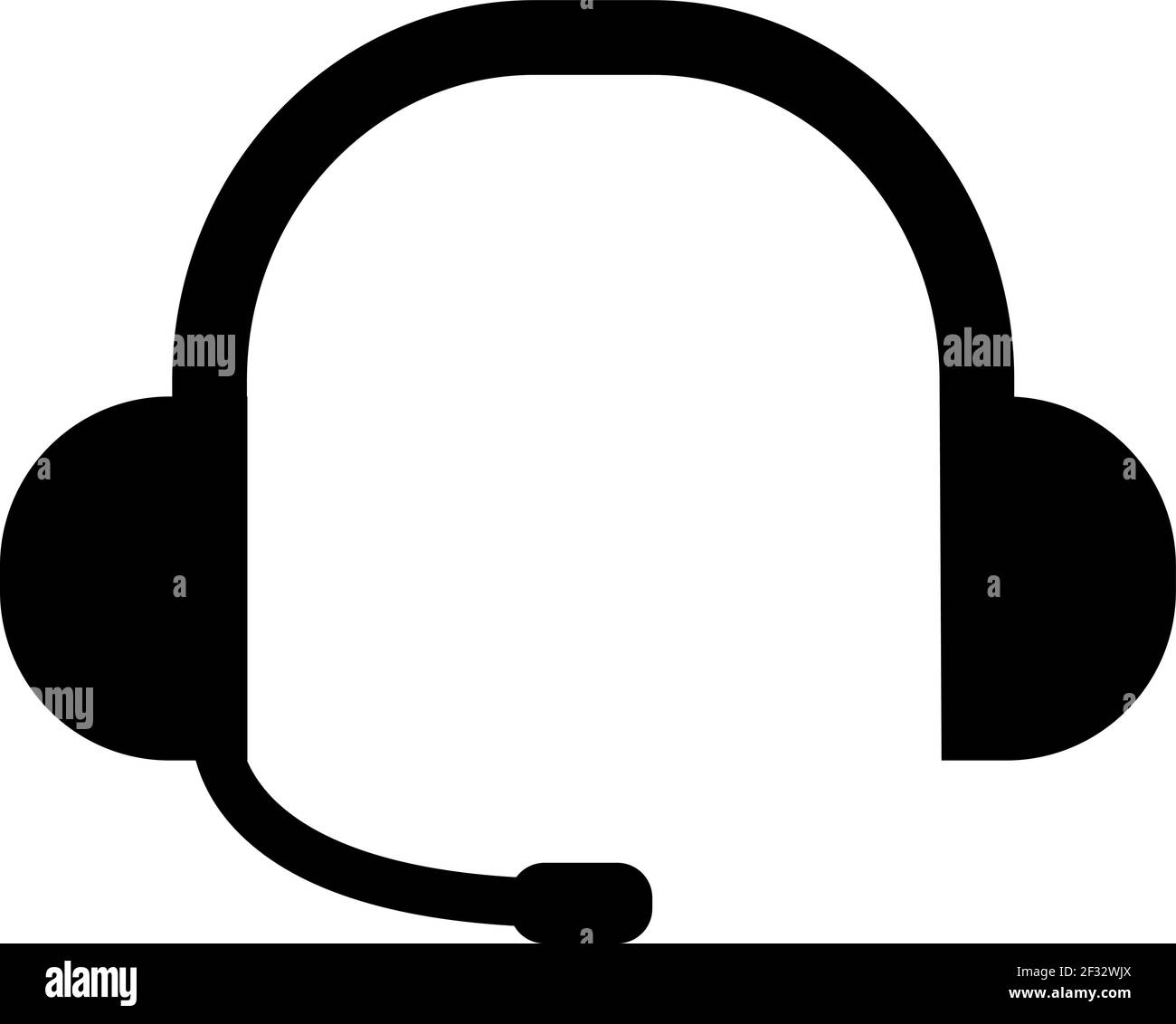 Black work headphones, illustration, vector on a white background Stock Vector