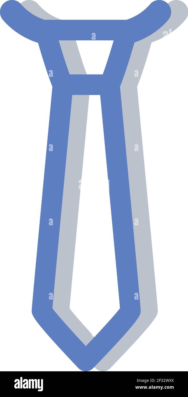 Blue fancy tie, illustration, vector on a white background Stock Vector ...