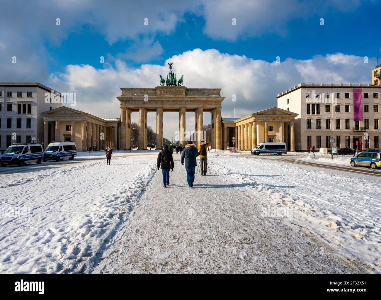 Winter At The Brandenburg Gate Stock Photo