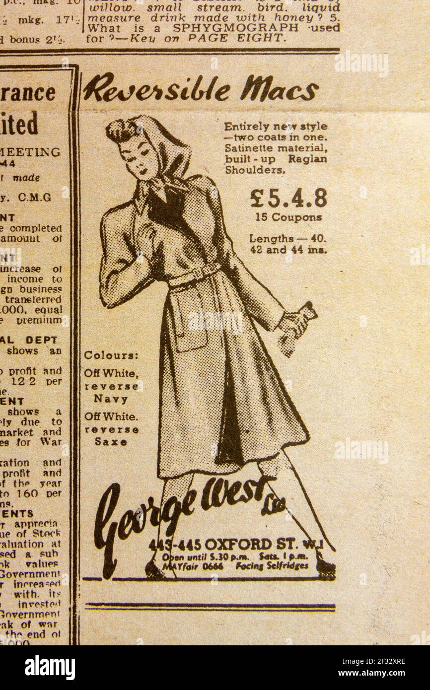 1940s fashion advert high resolution stock photography and images alamy