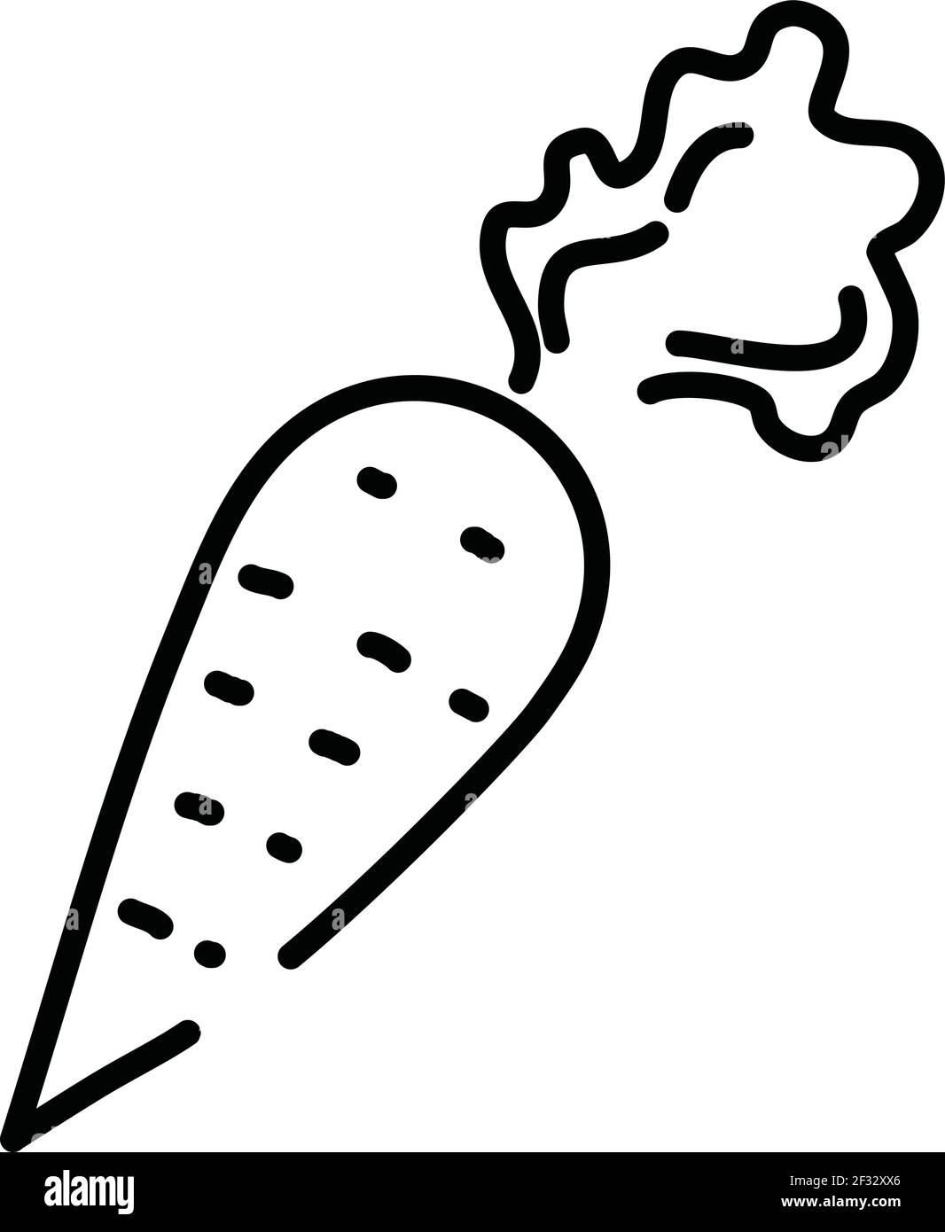 One carrot, illustration, vector on a white background Stock Vector