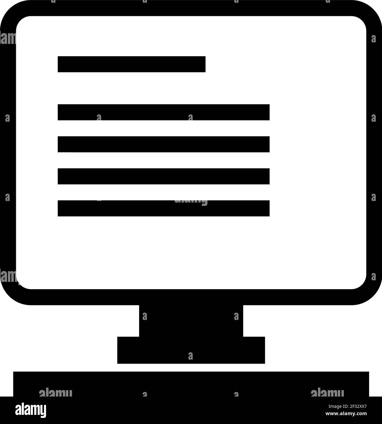 School computer, illustration, vector on a white background Stock ...