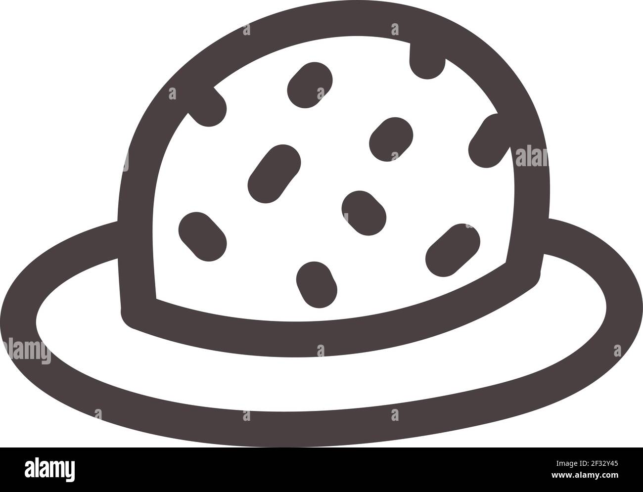 Fedora hat, illustration, vector on a white background Stock Vector