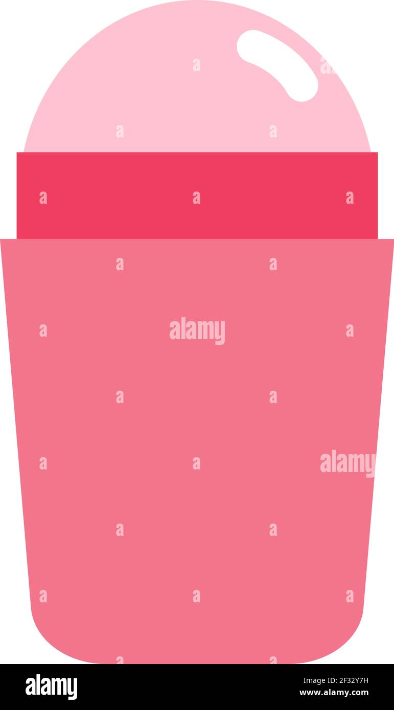 Pink antiperspirant, illustration, vector on a white background Stock Vector