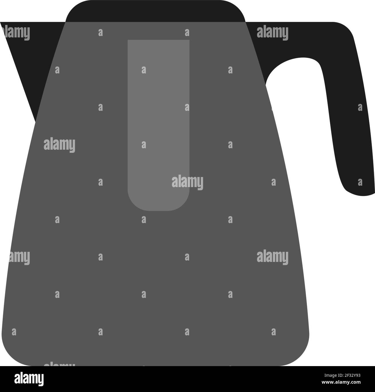 Electric grey kettle, illustration, vector on a white background Stock Vector