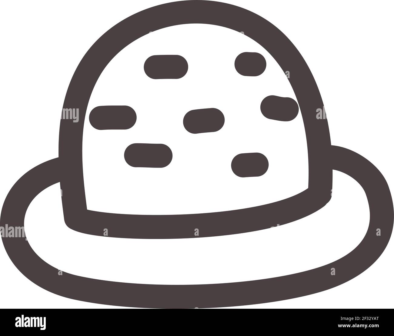 Vintage hat, illustration, vector on a white background Stock Vector