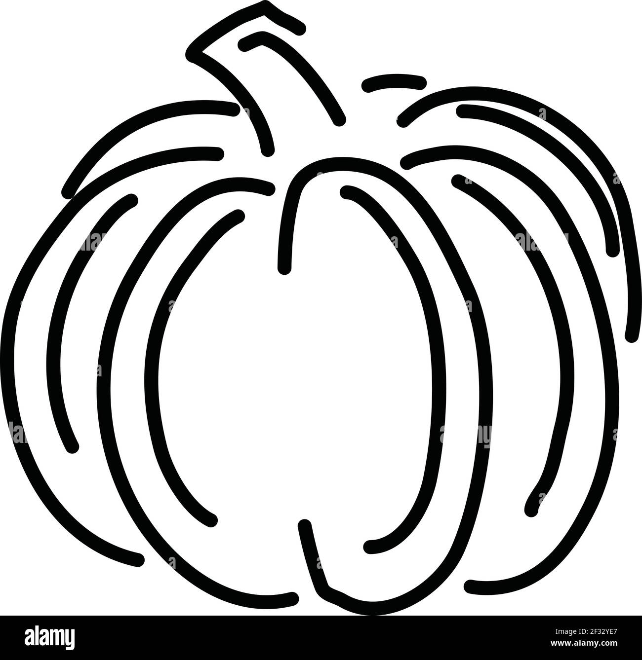 Big pumpkin, illustration, vector on a white background Stock Vector