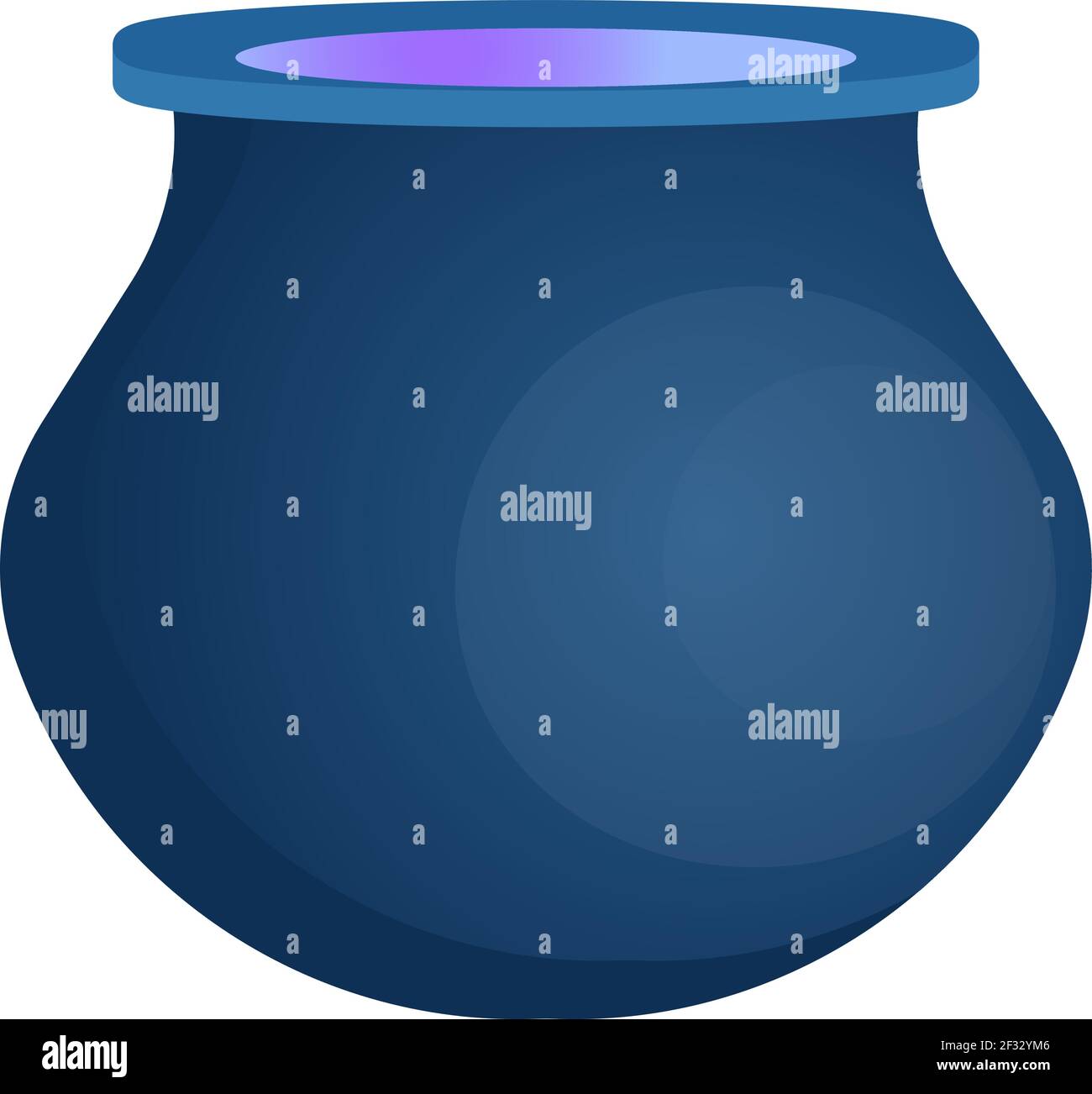 Blue vase, illustration, vector on white background. Stock Vector