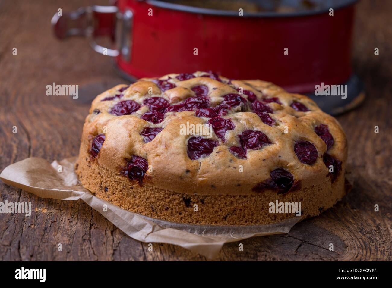 Cherry Cake Stock Photo