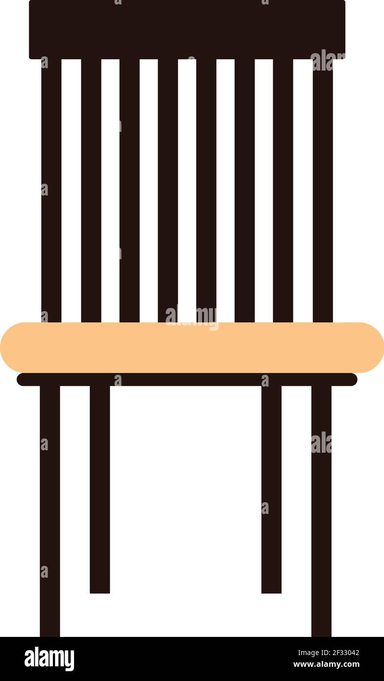 Kitchen chair, illustration, vector on white background Stock Vector ...