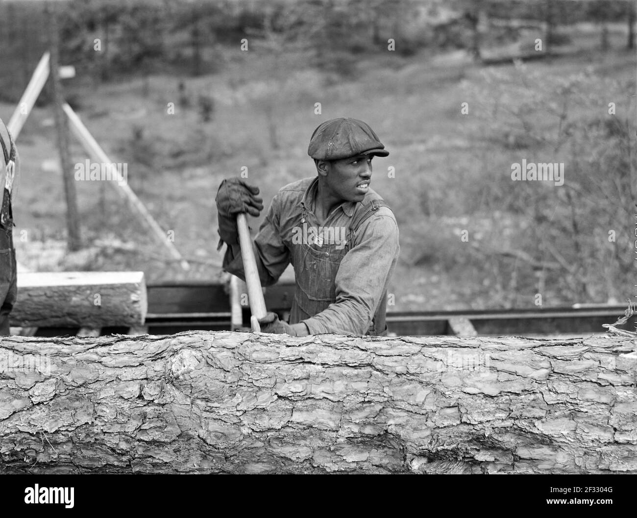Men Working at a Sawmill 1941 Georgia Vintage Photo Print Heard County 