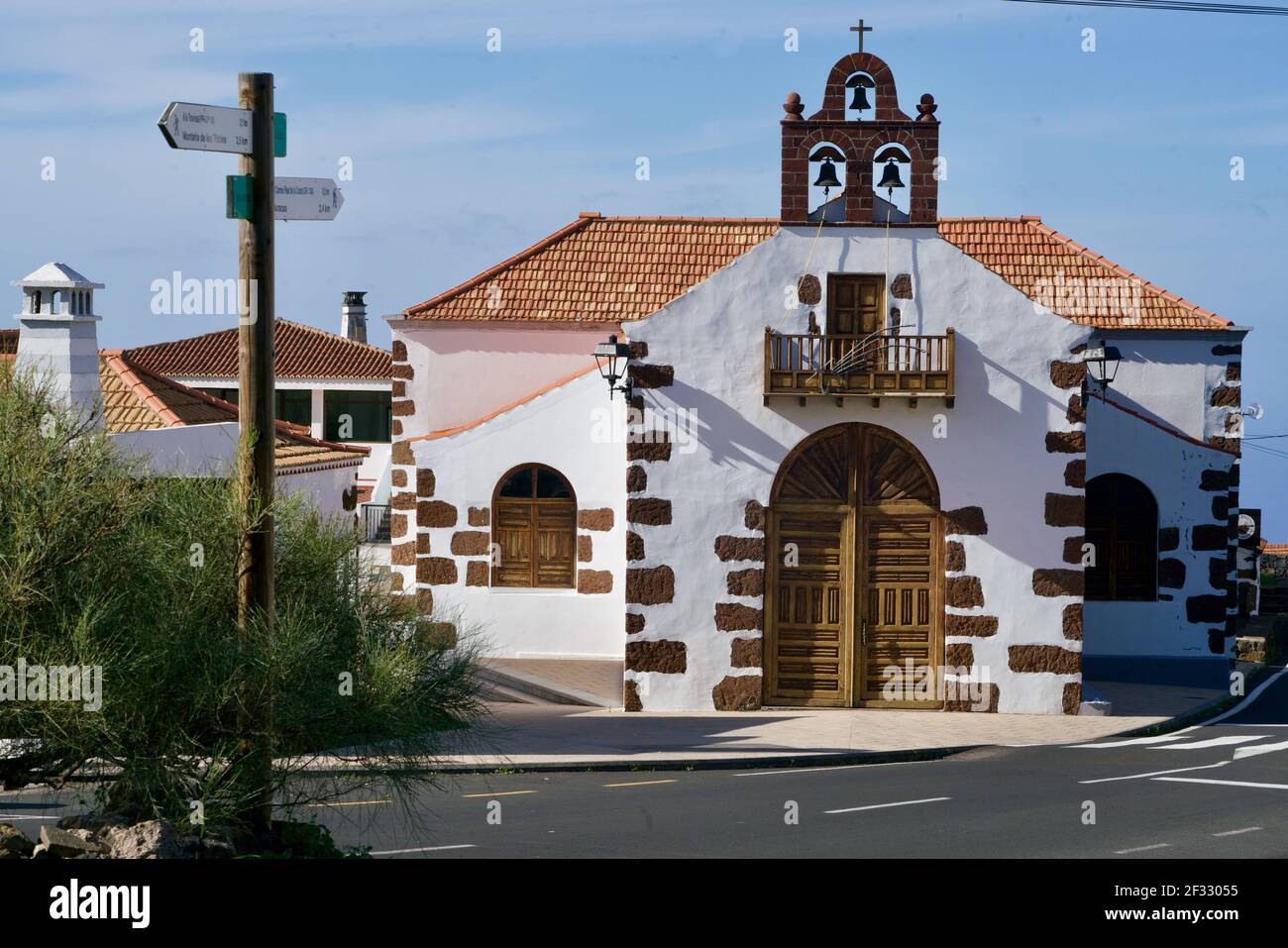 Church of Las Tricias of La Palma Stock Photo - Alamy