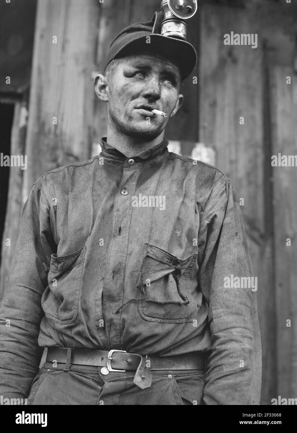 Miner at Dougherty's mine, near Falls Creek, Pennsylvania, USA, Jack Delano, U.S. Farm Security Administration, August 1940 Stock Photo