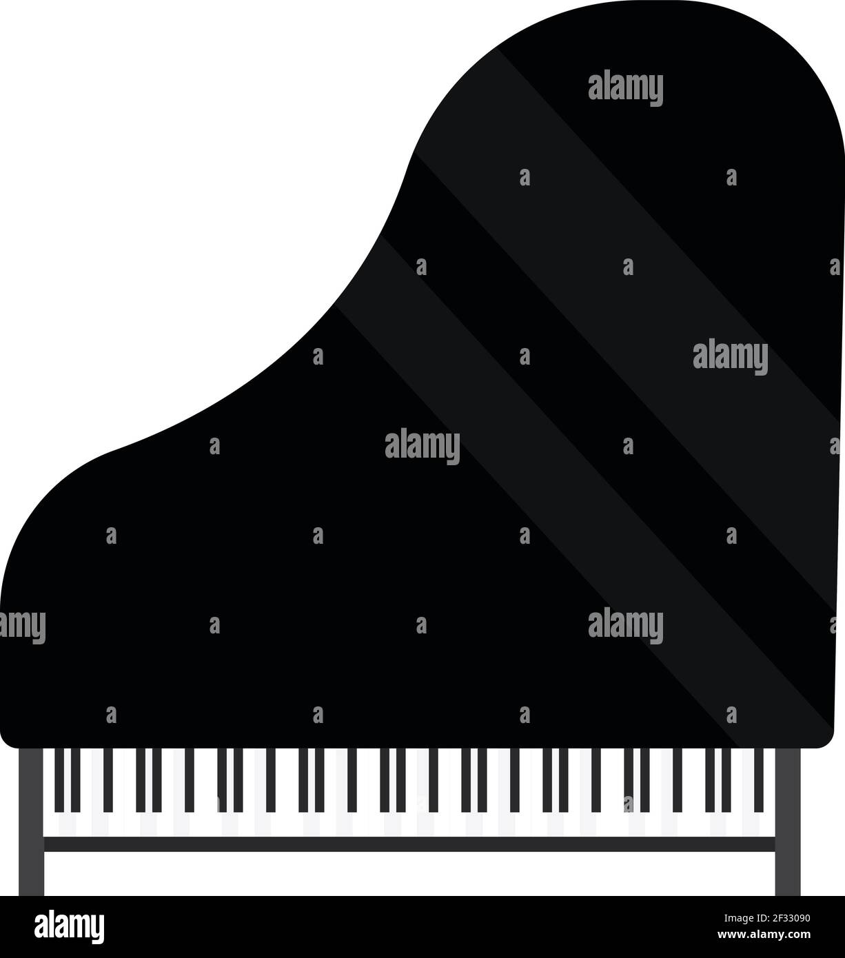 Black grand piano icon Cut Out Stock Images & Pictures - Alamy