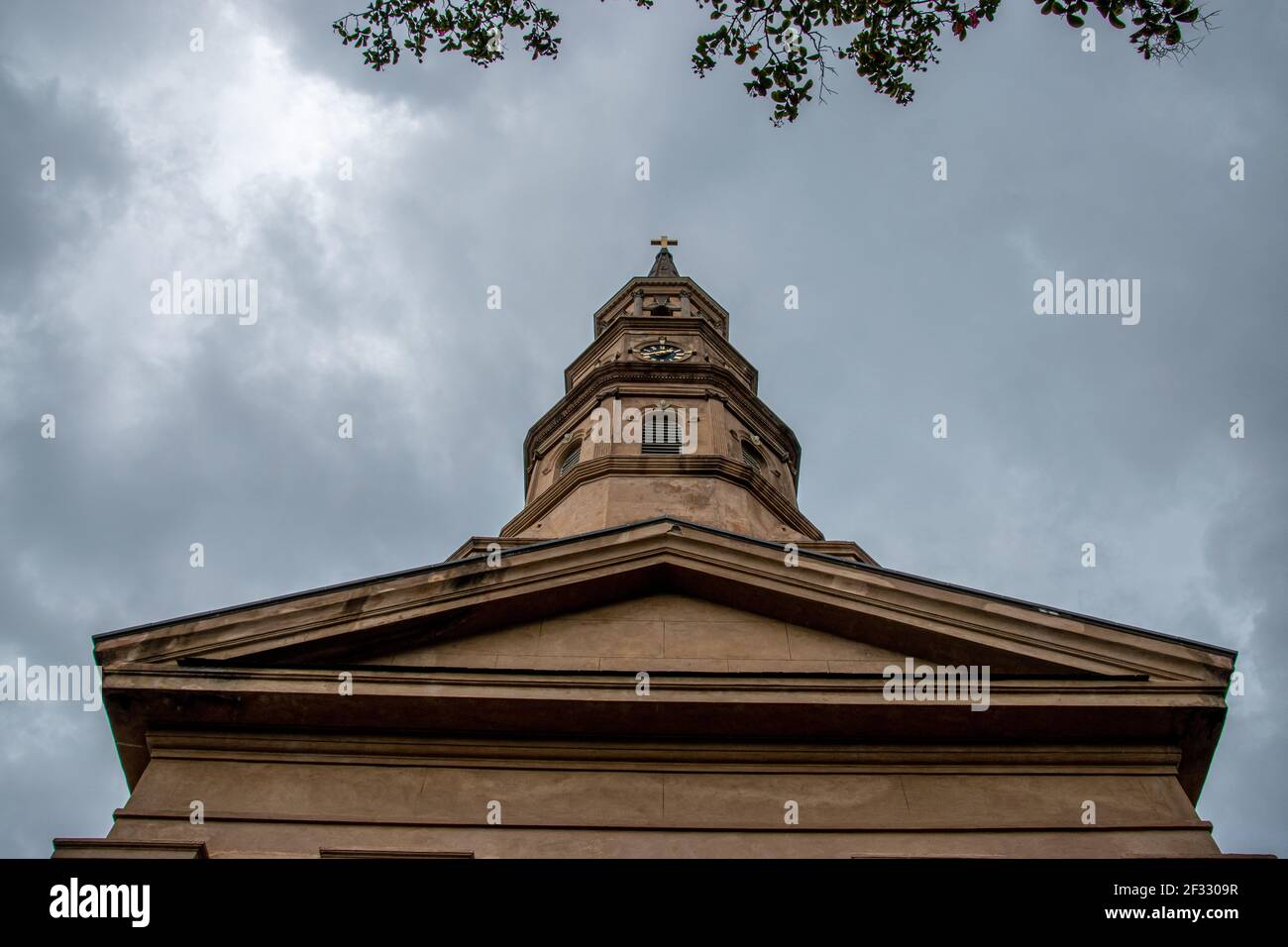 Saint Philip's Church and Spire Stock Photo