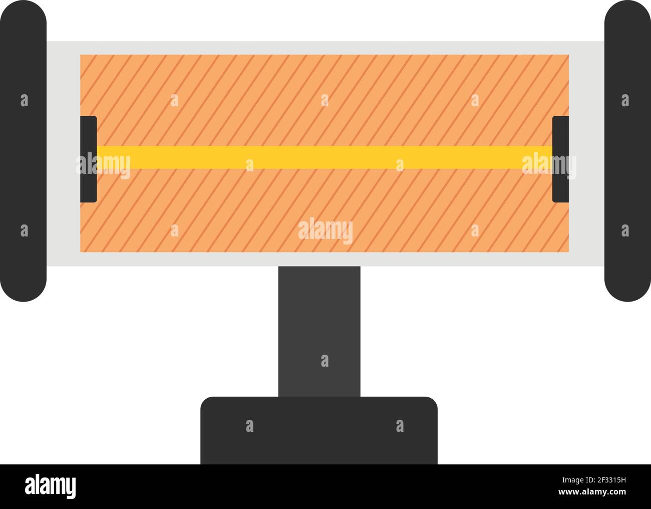 Winter heater, illustration, vector on white background. Stock Vector