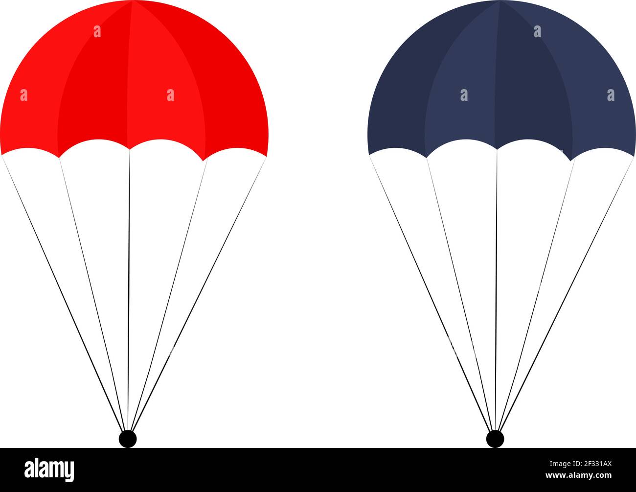 Parachute, illustration, vector on white background Stock Vector Image