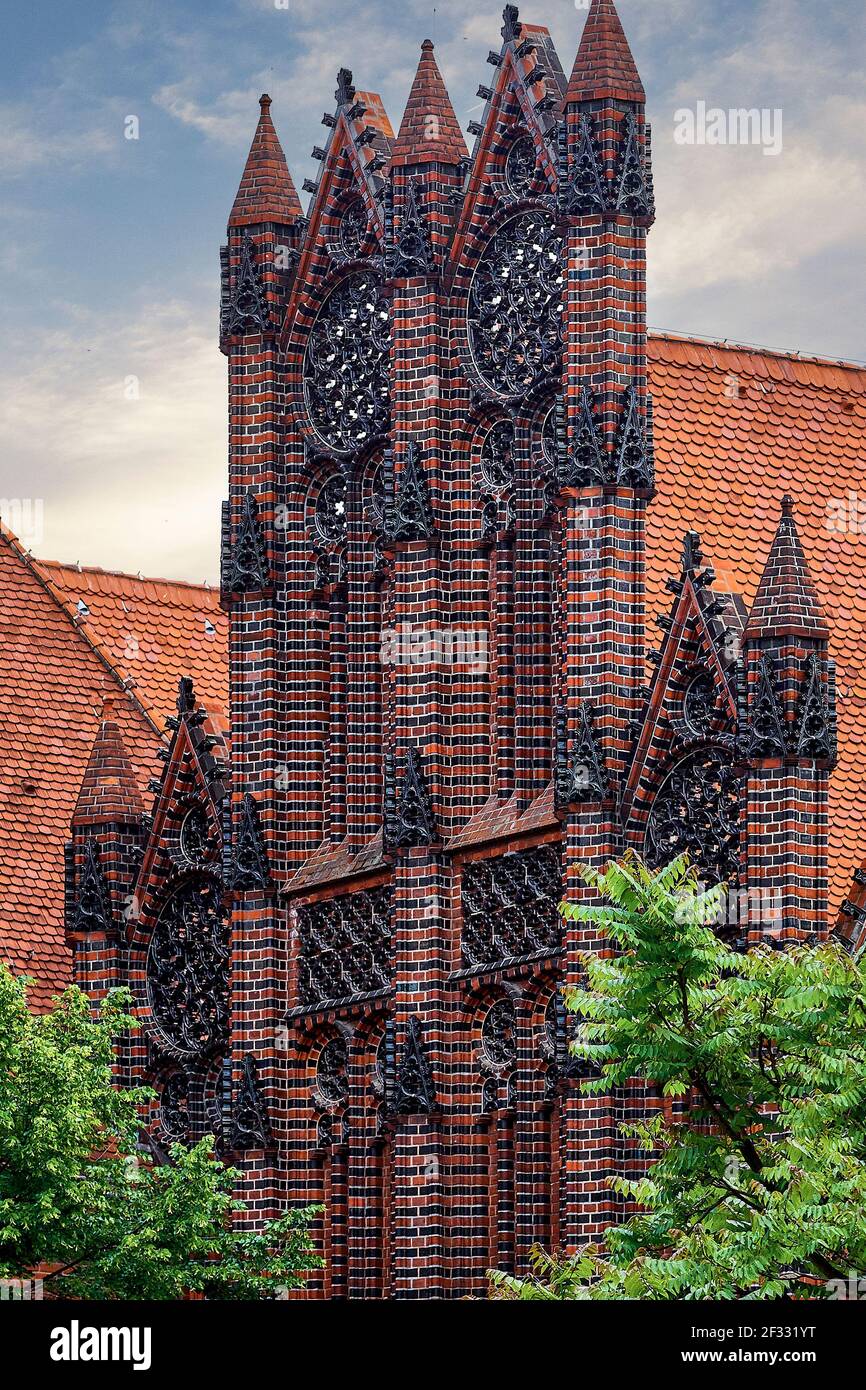 Gothic-style Mårkisches Museum, Kollnischen Park Stock Photo