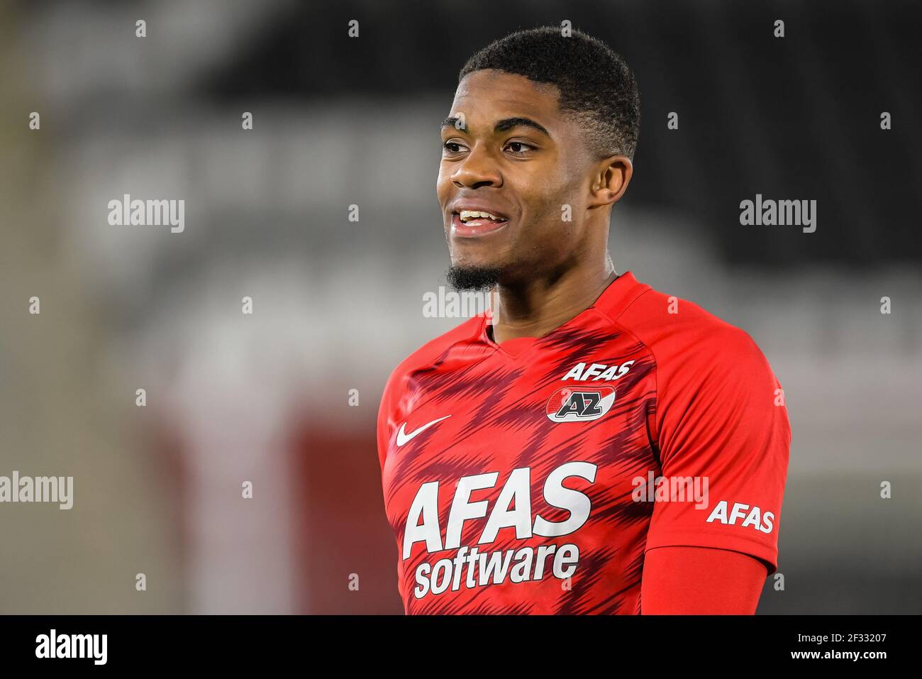 ALKMAAR, NETHERLANDS - MARCH 13: Myron Boadu of AZ during the Dutch ...