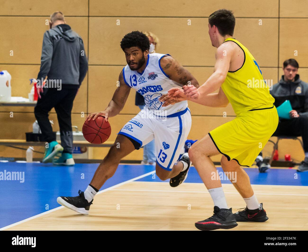 ZWOLLE, NETHERLANDS - MARCH 14: Kayel Locke of Landstede Hammers Zwolle  during the Dutch Basketball League match between Landstede Hammers and Den  Hel Stock Photo - Alamy