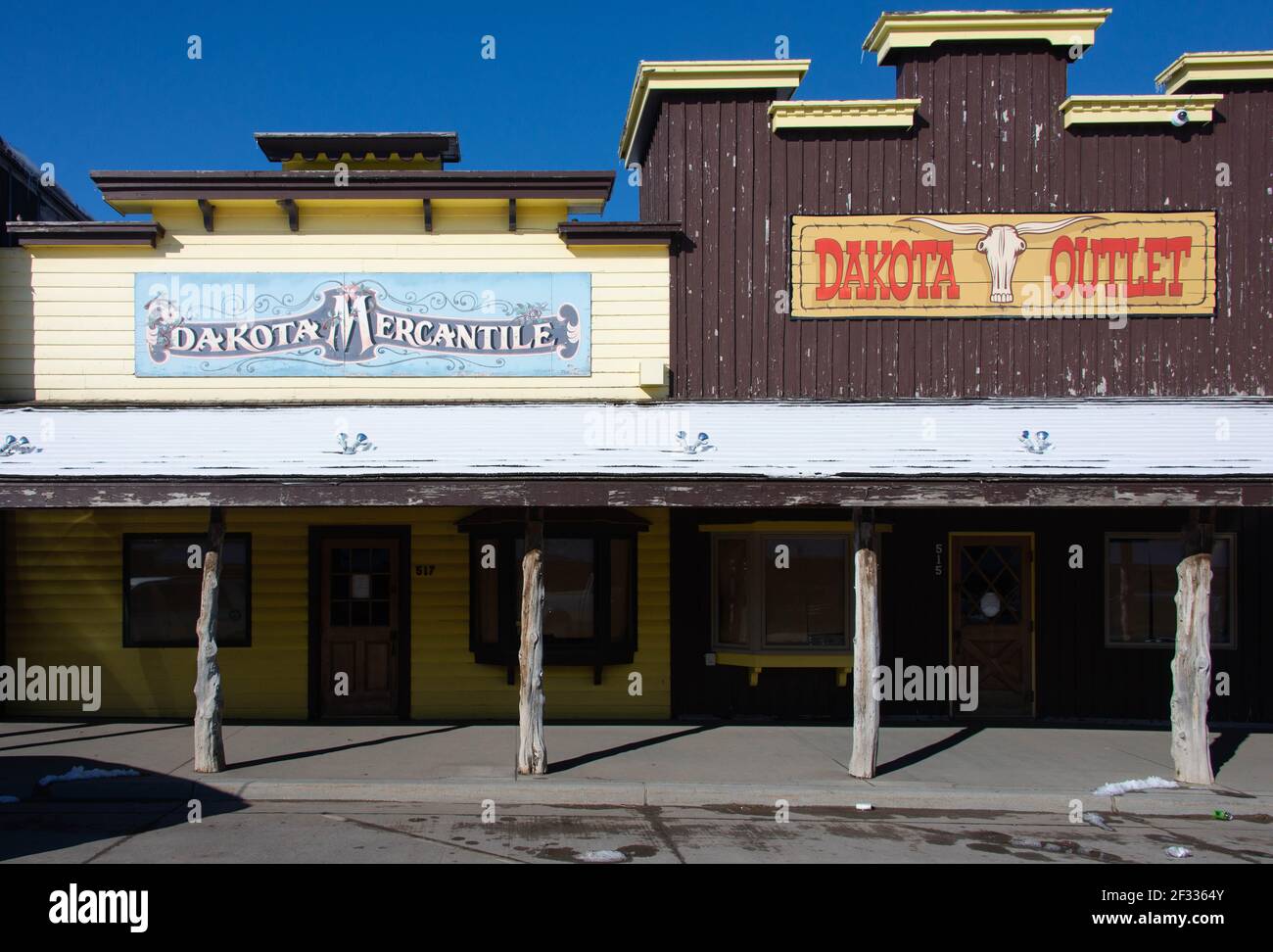 Old Wild West buildings, Wall Drug Store, Wall, South Dakota, USA Stock Photo Alamy