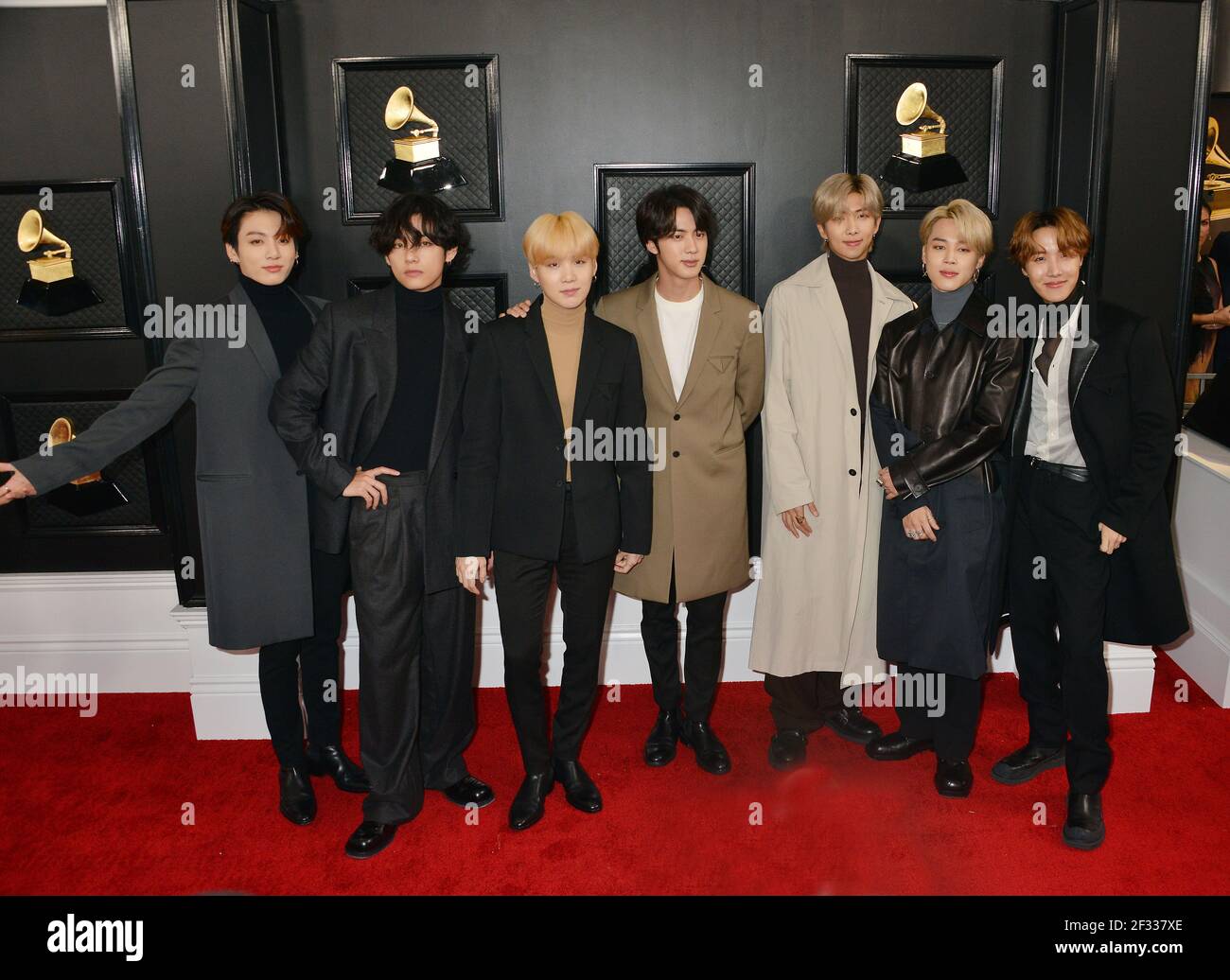 BTS Grammys 2022 Photos & Outfits: V, Jungkook, Jimin, RM, Suga, J