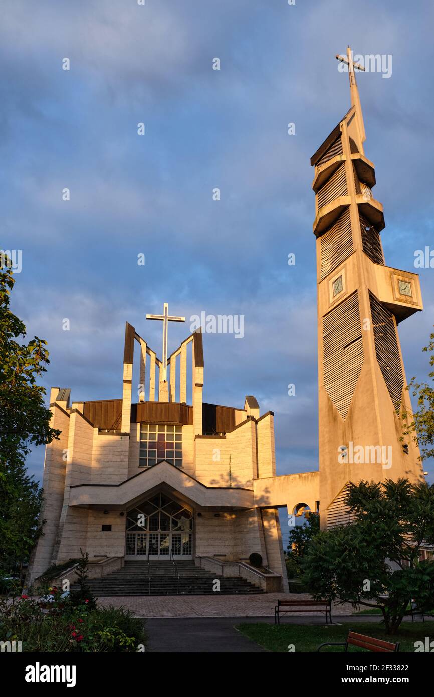 Holy Cross Greek Catholic Church in Baia Mare romania Stock Photo