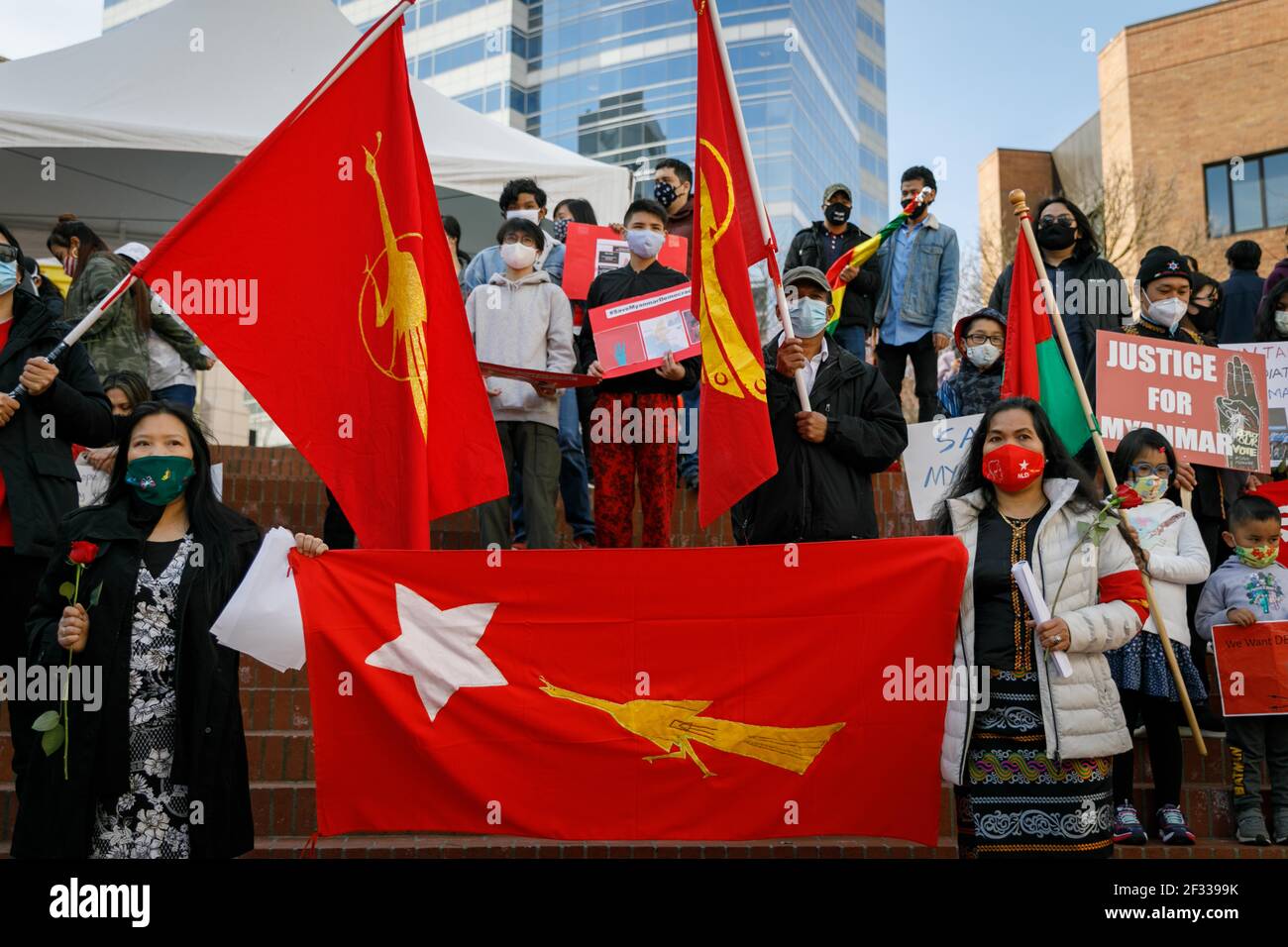 Portland, USA. 13th Mar, 2021. People demonstrated in Portland, Oregon ...