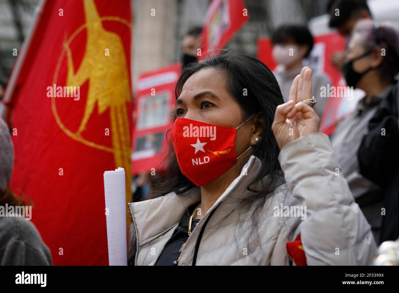 Portland, USA. 13th Mar, 2021. People demonstrated in Portland, Oregon ...