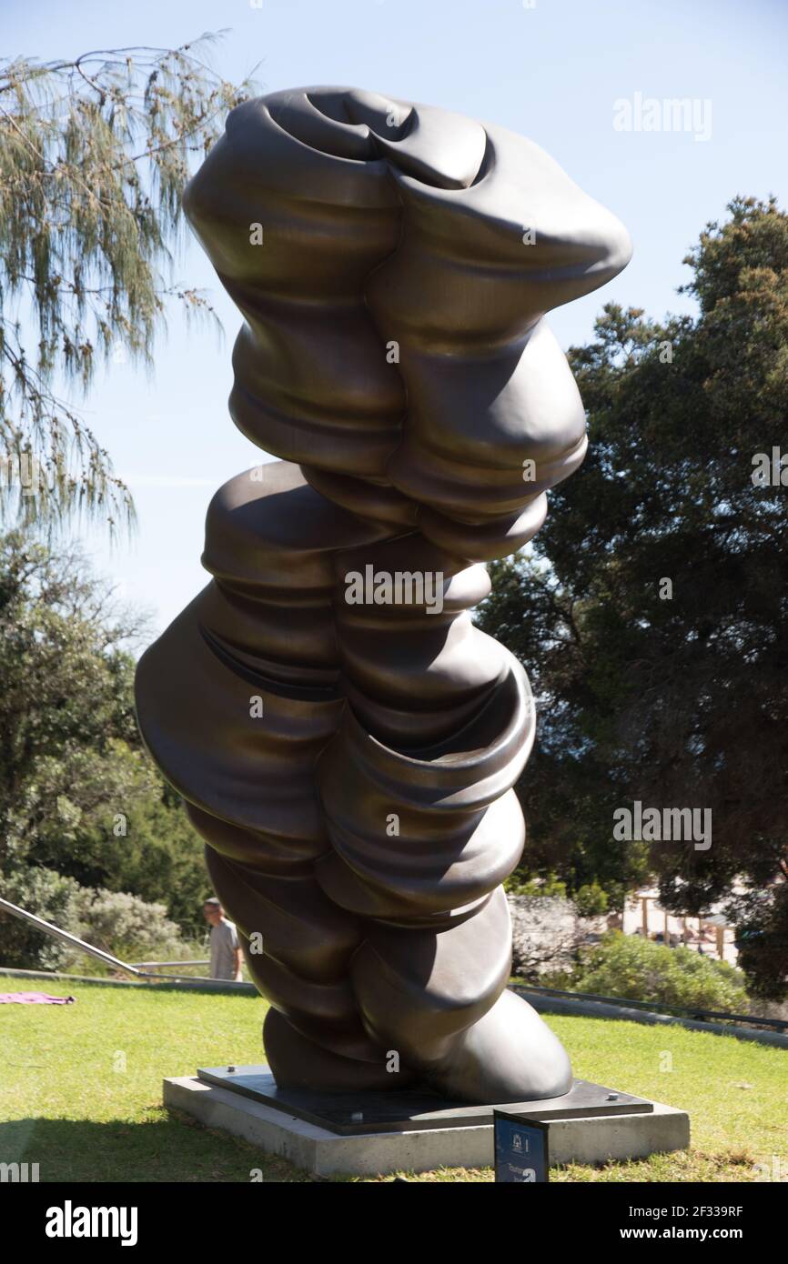 Metal Abstract Sculpture in Beach Setting Stock Photo
