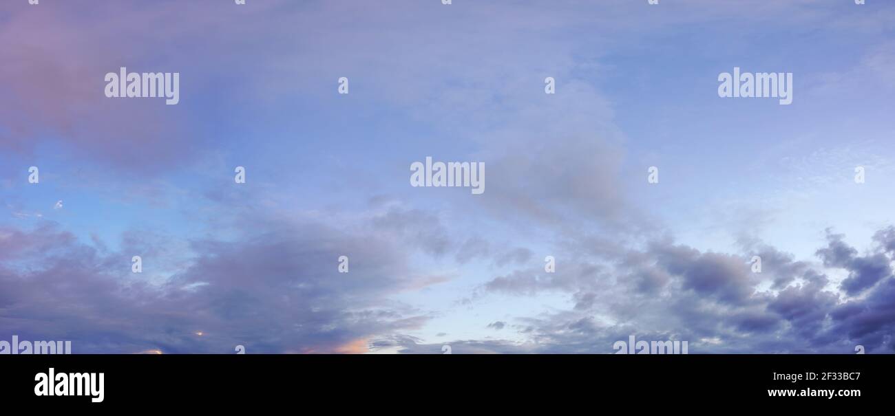 Natural background: dramatic sky at sunset Stock Photo