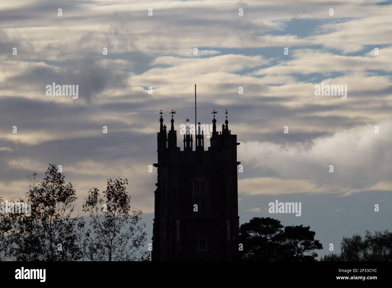 Church tower silhouette hi-res stock photography and images - Alamy