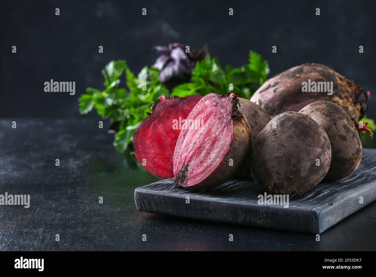 Beets for cooking. Beetroot vegetables on the table. Stock Photo