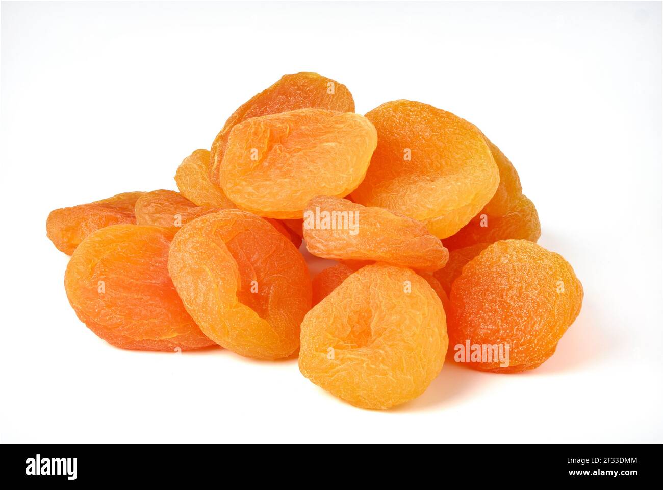 Dried apricots isolated on white background Stock Photo