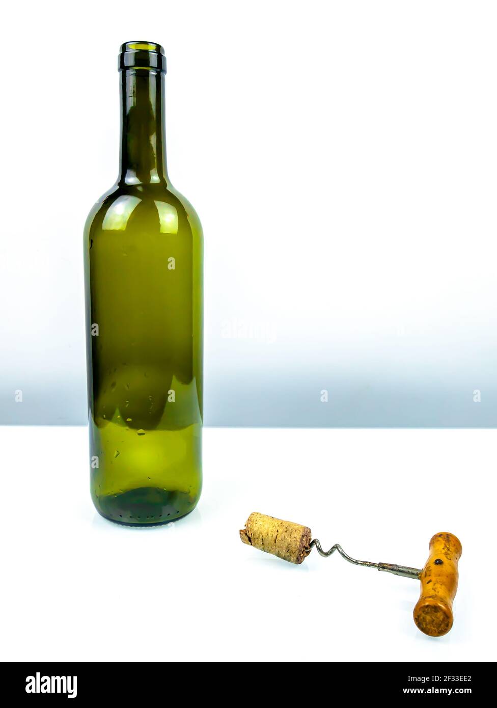 Corkscrew for opening wine bottle corks. Corkscrew for opening wine