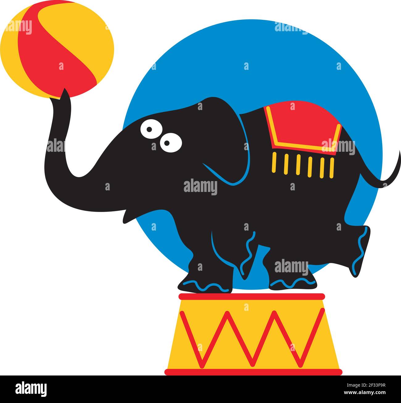 Funny circus elephant. Vector illustration Stock Vector Image & Art - Alamy