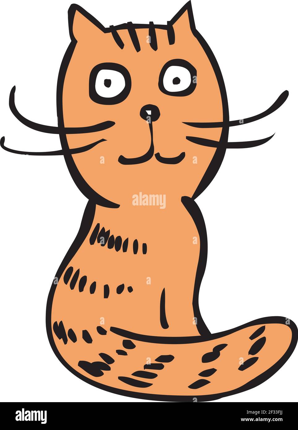 Cartoon cat. Funny Pets vector illustration. - Stock