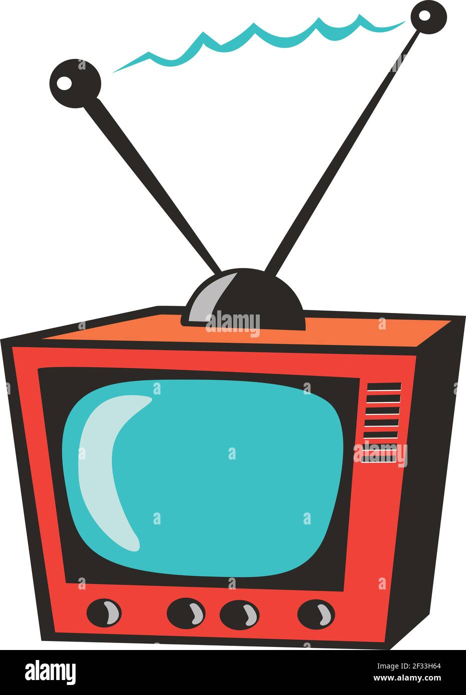 Retro television. Vector illustration Stock Vector Image & Art - Alamy