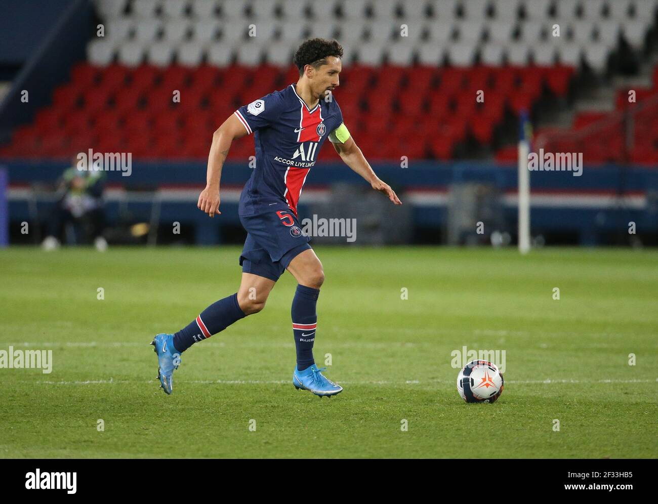 Marquinhos of PSG during the French championship Ligue 1 football match  between Paris Saint-Germain and