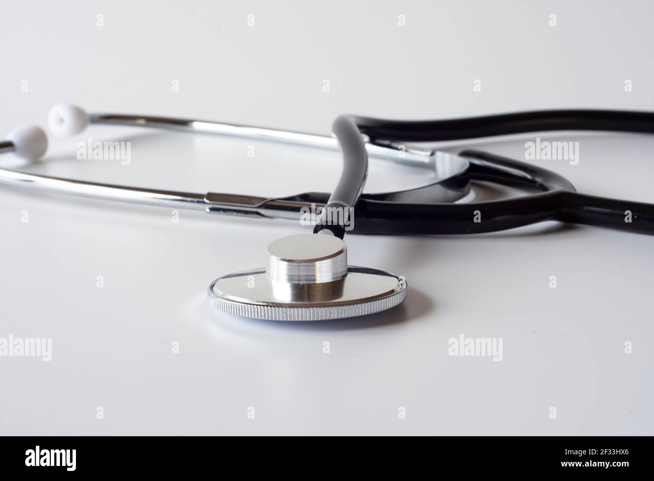 stethoscope close up. isolated on white background Stock Photo - Alamy