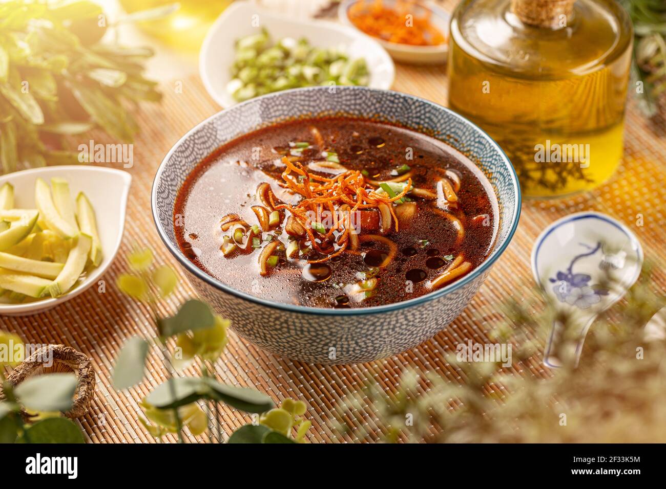 Chinese vegetable soup Stock Photo Alamy