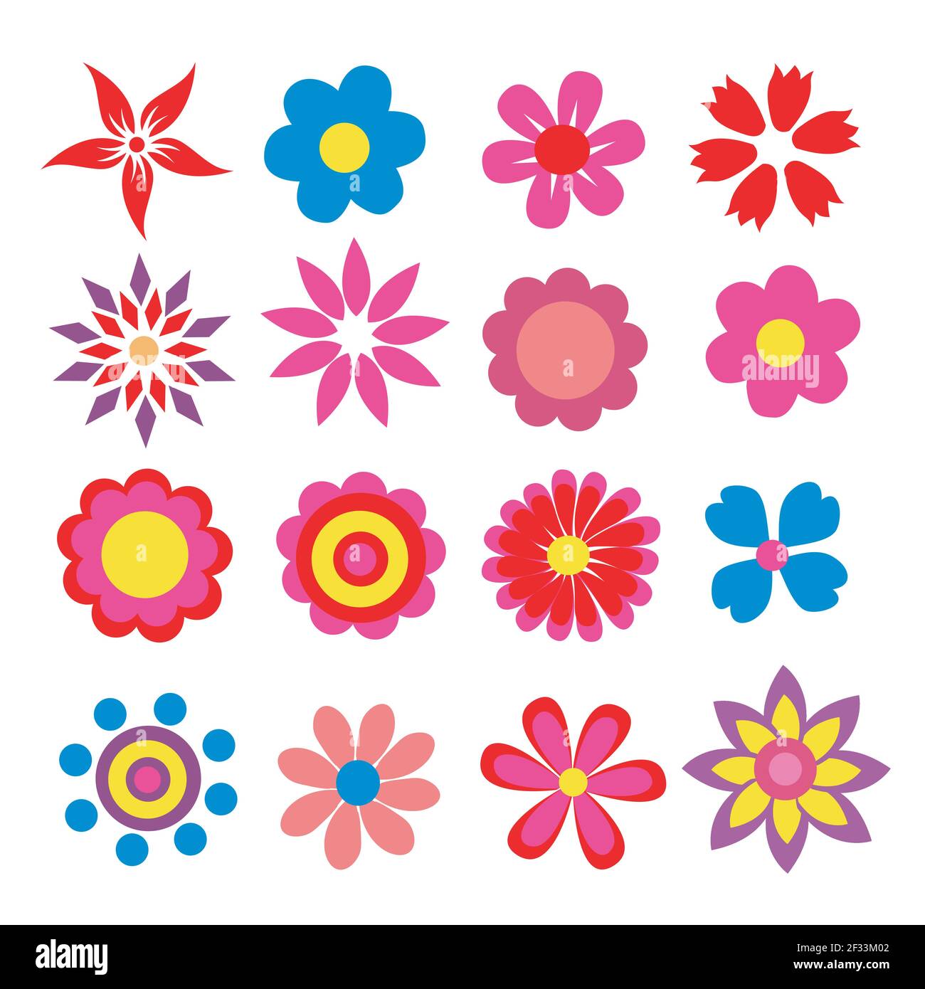 colorful spring flowers vector illustration Stock Vector Image & Art ...