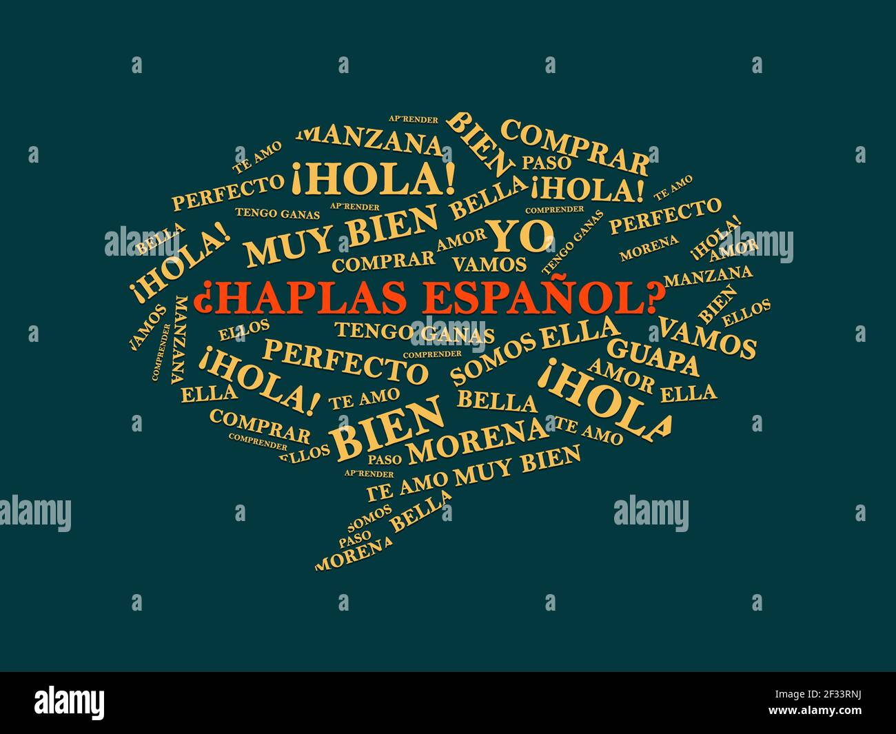 Question Hablas Espanol Do You Speak Spanish Stock Photo