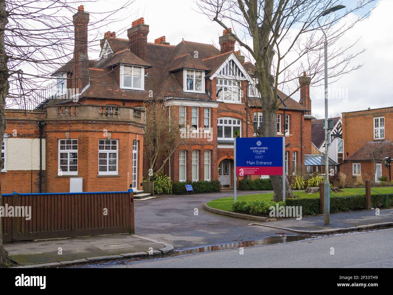 Northwood College, an independant day school for girls. Founded in 1870 and located in Maxwell Road, Northwood. Stock Photo