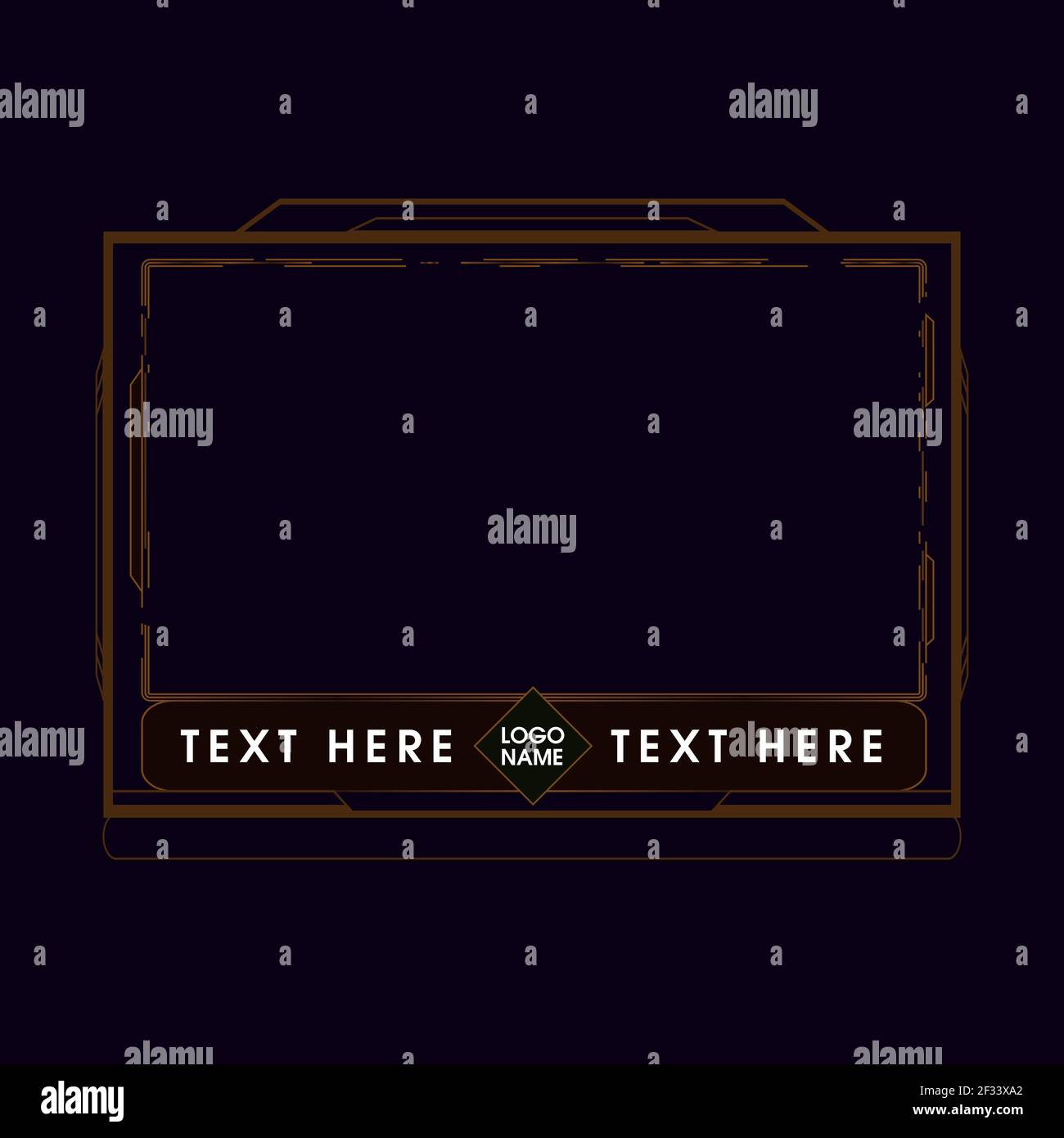 Twitch panels for live streaming Stock Vector