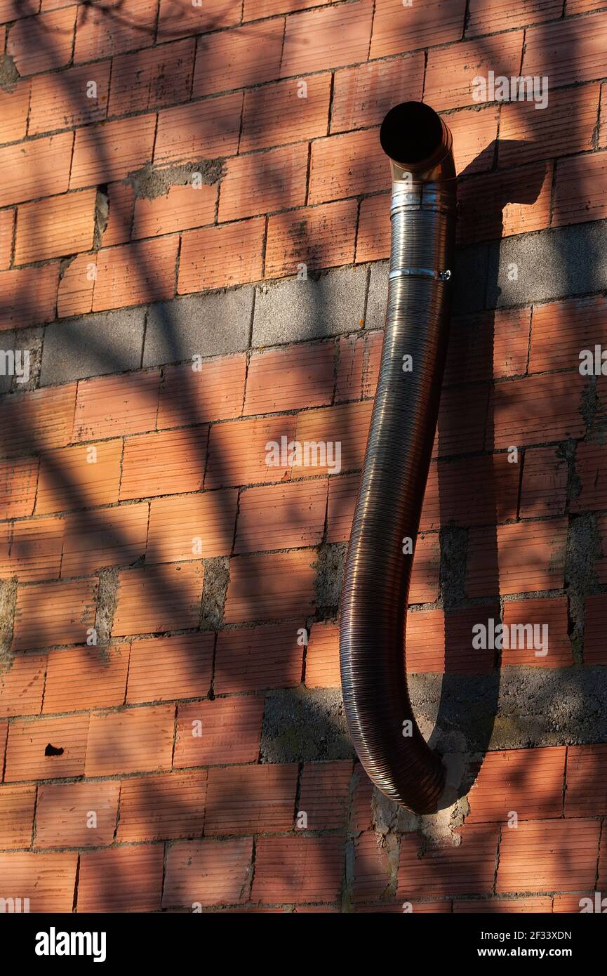 Flexible flue pipe Stock Photo Alamy