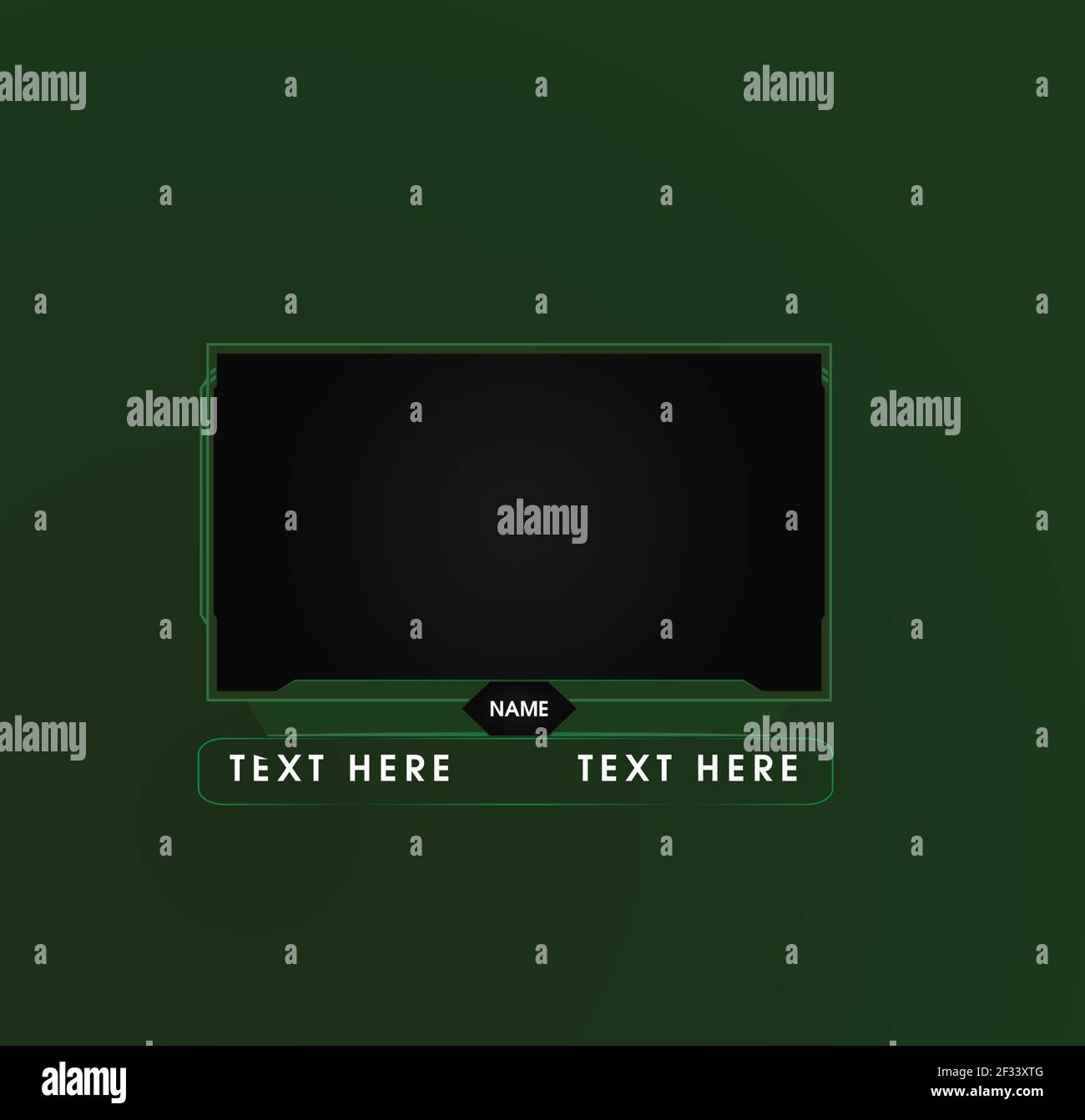 Twitch panels for live streaming Stock Vector
